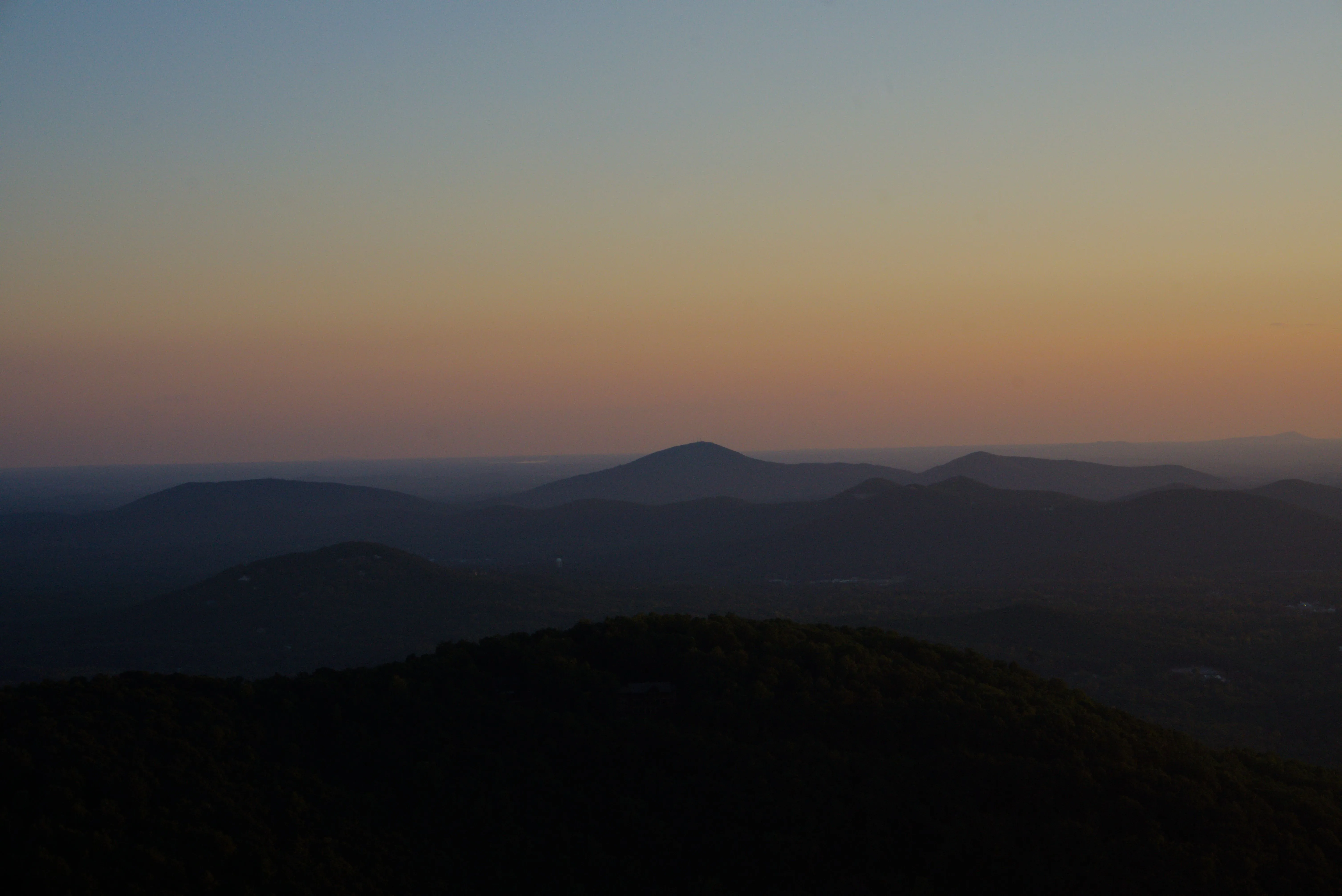 Sunset over Yonah Mountain