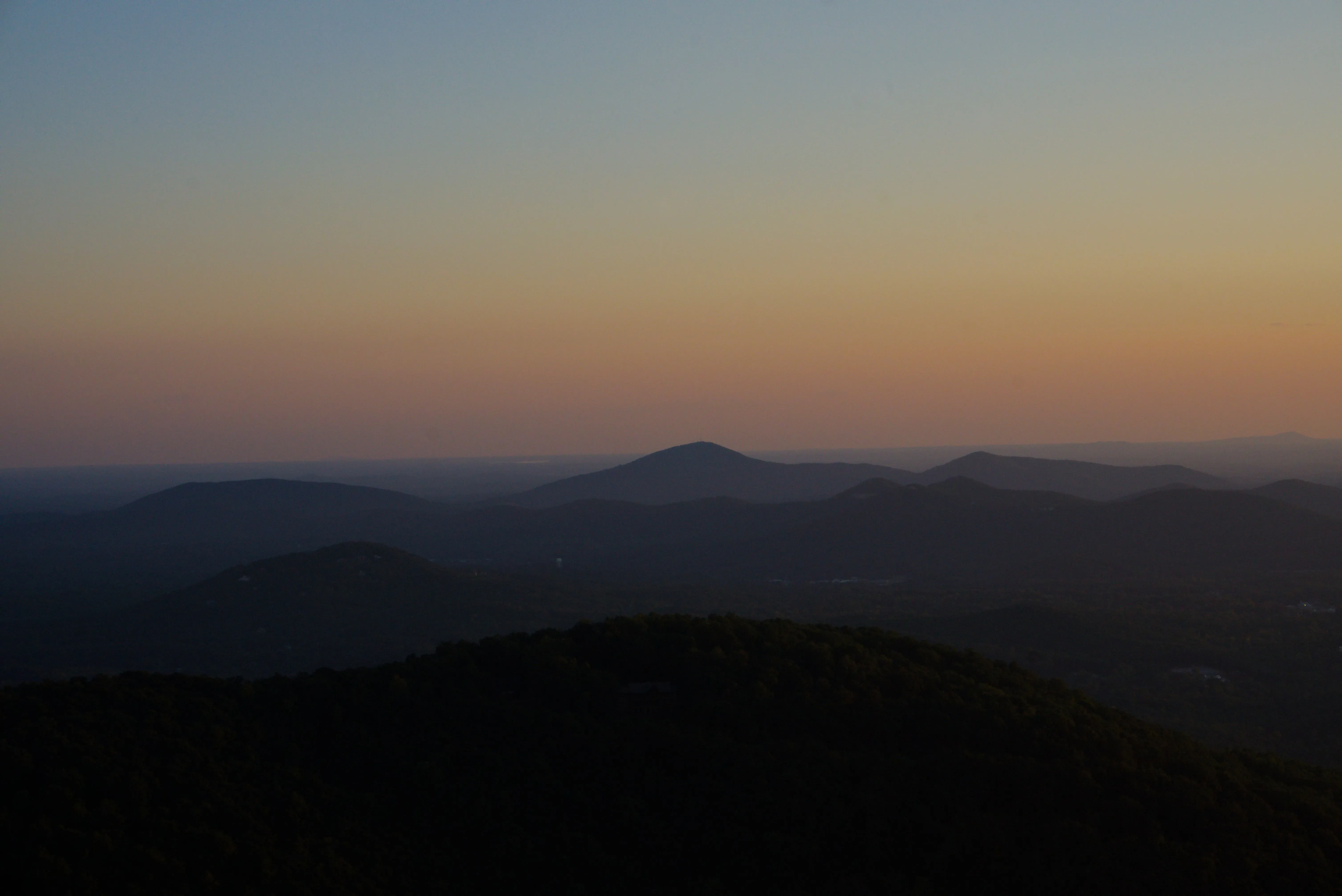 Sunset over Yonah Mountain